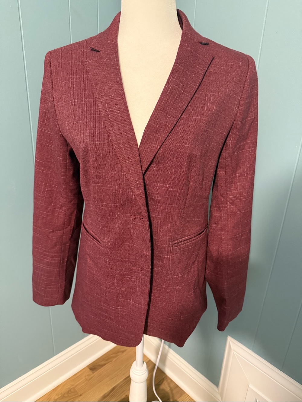 Ann Taylor Wine Textured Tailored PantSuit